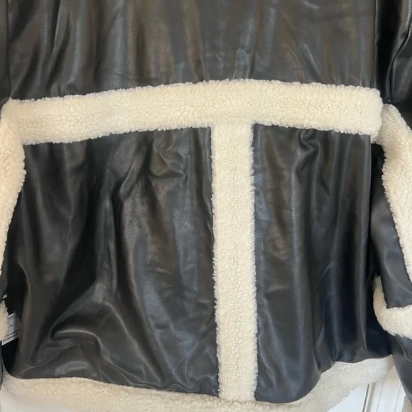 70 Madden NYC Women's  Plus Faux Shearling Moto Jacket NEW size 4X - Picture 11 of 11